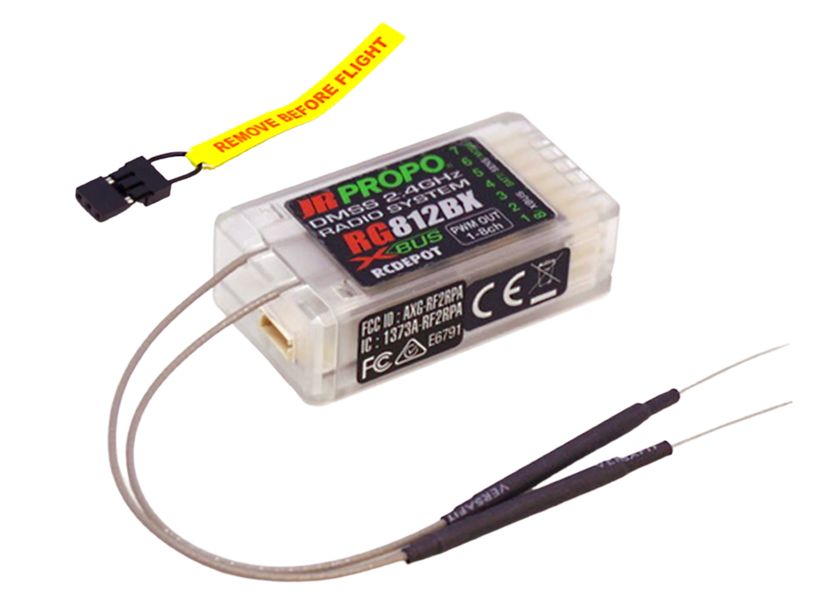 JR PROPO RG812BX 8 5V 2K DMSS Receiver 8 Channel XBUS 15g jr-propo-rg812bx-8-5v-2k-dmss-receiver-8-channel-xbus-15g
